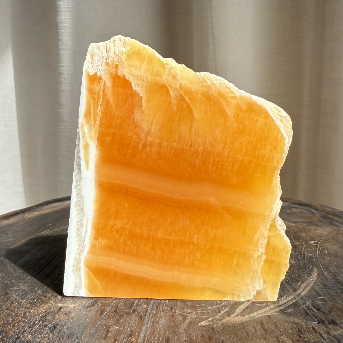 Orange Calcite Slice 2