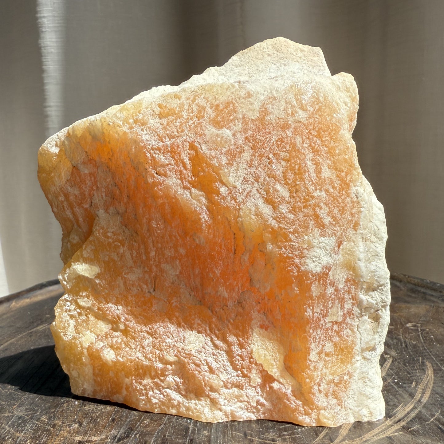 Orange Calcite Slice 2