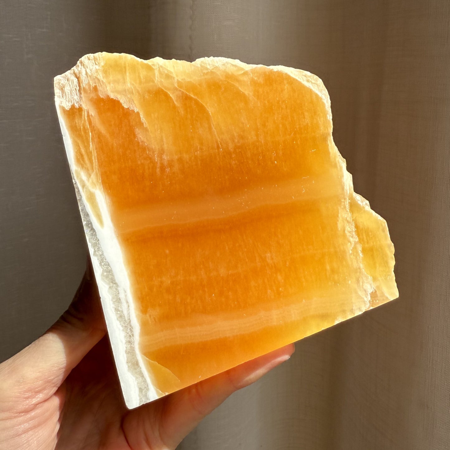 Orange Calcite Slice 2