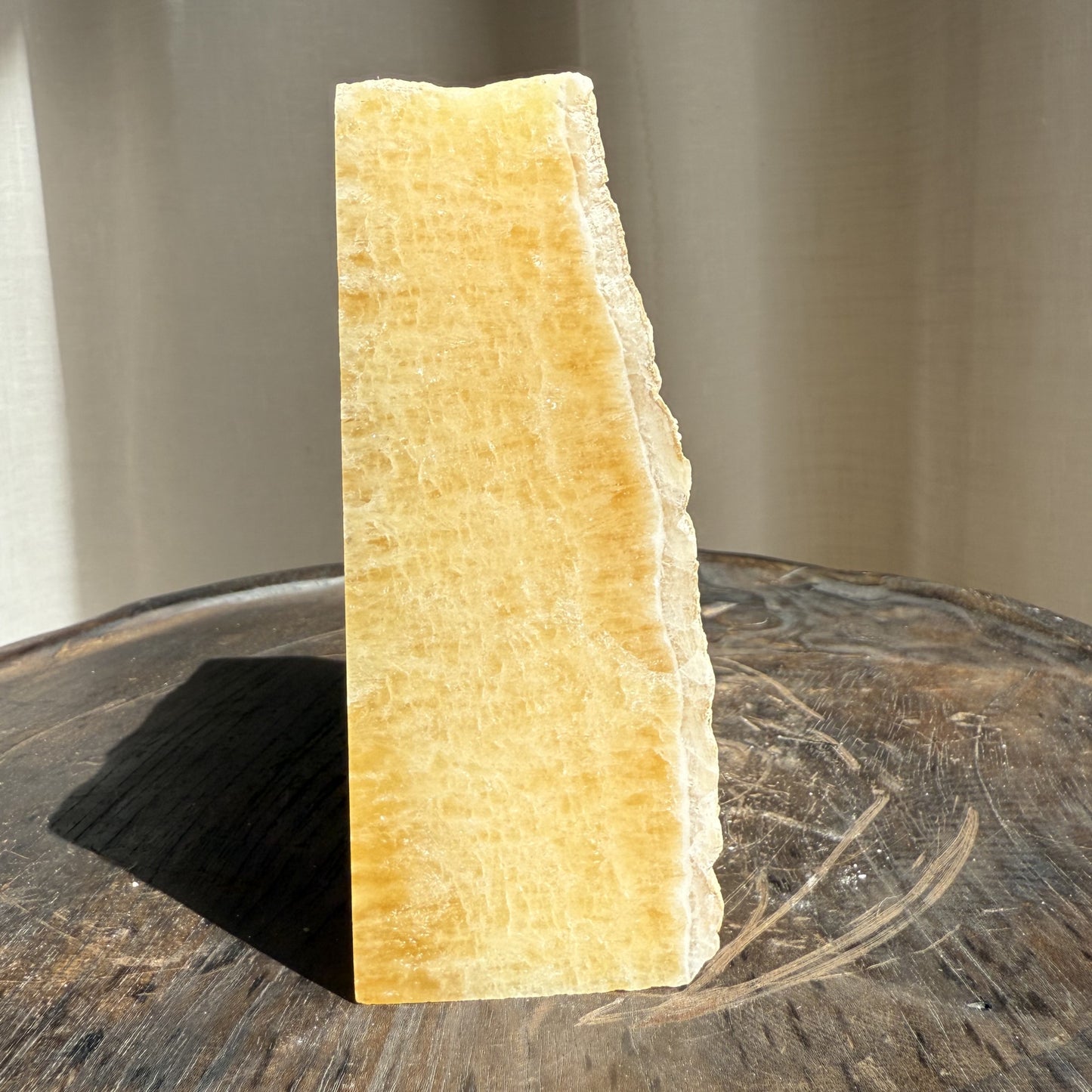 Orange Calcite Slice 1