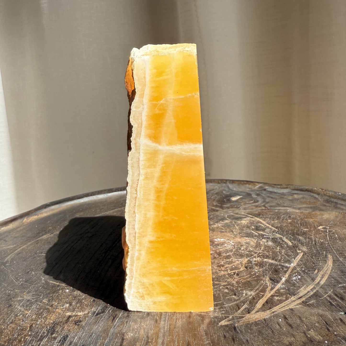 Orange Calcite Slice 1