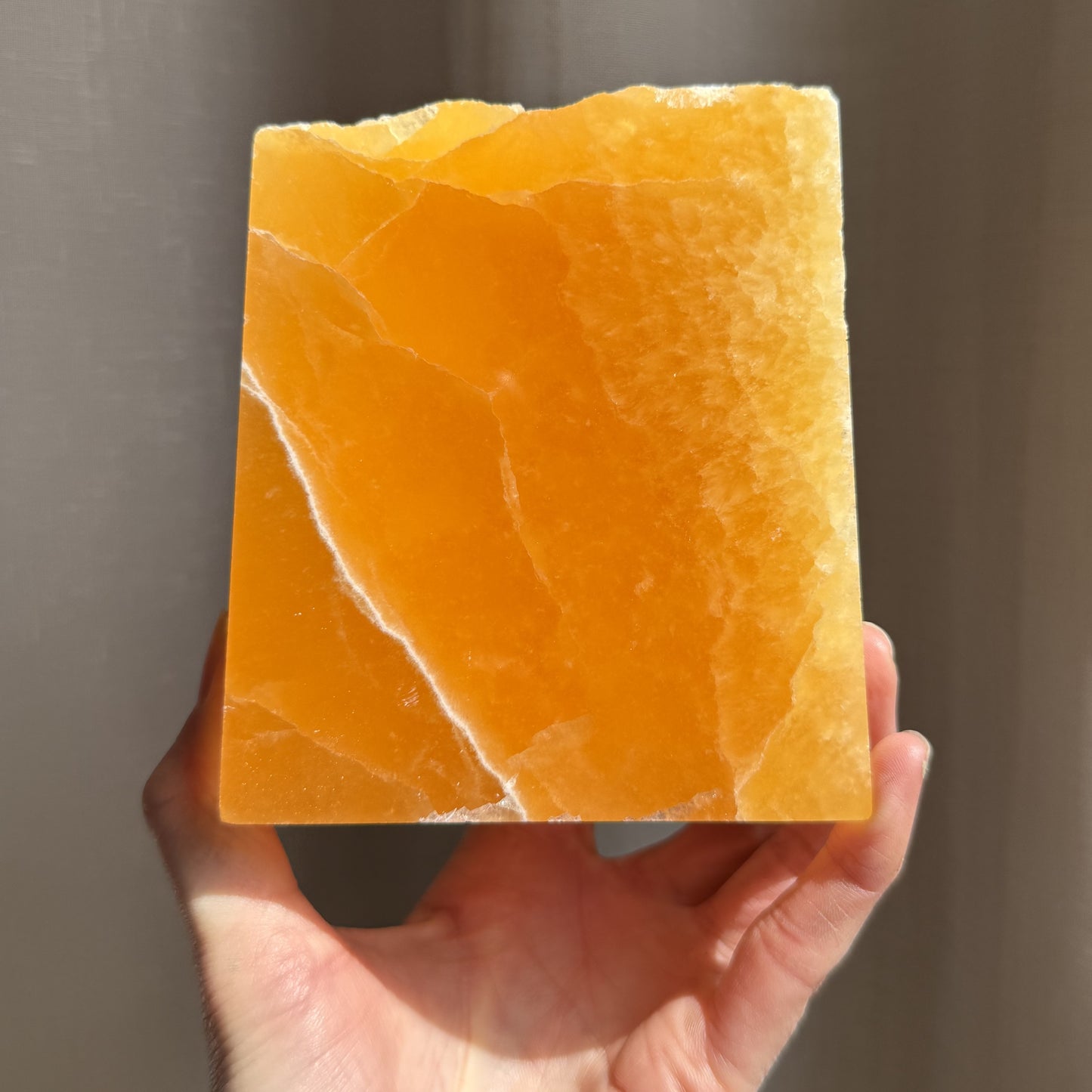 Orange Calcite Slice 1