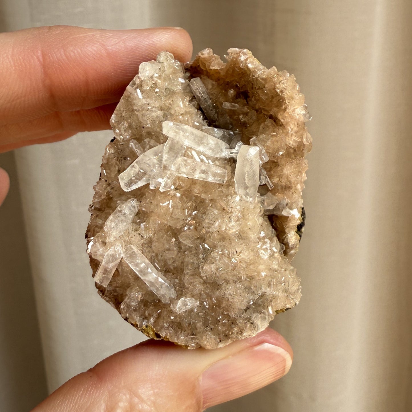 Apophyllite on Stilbite