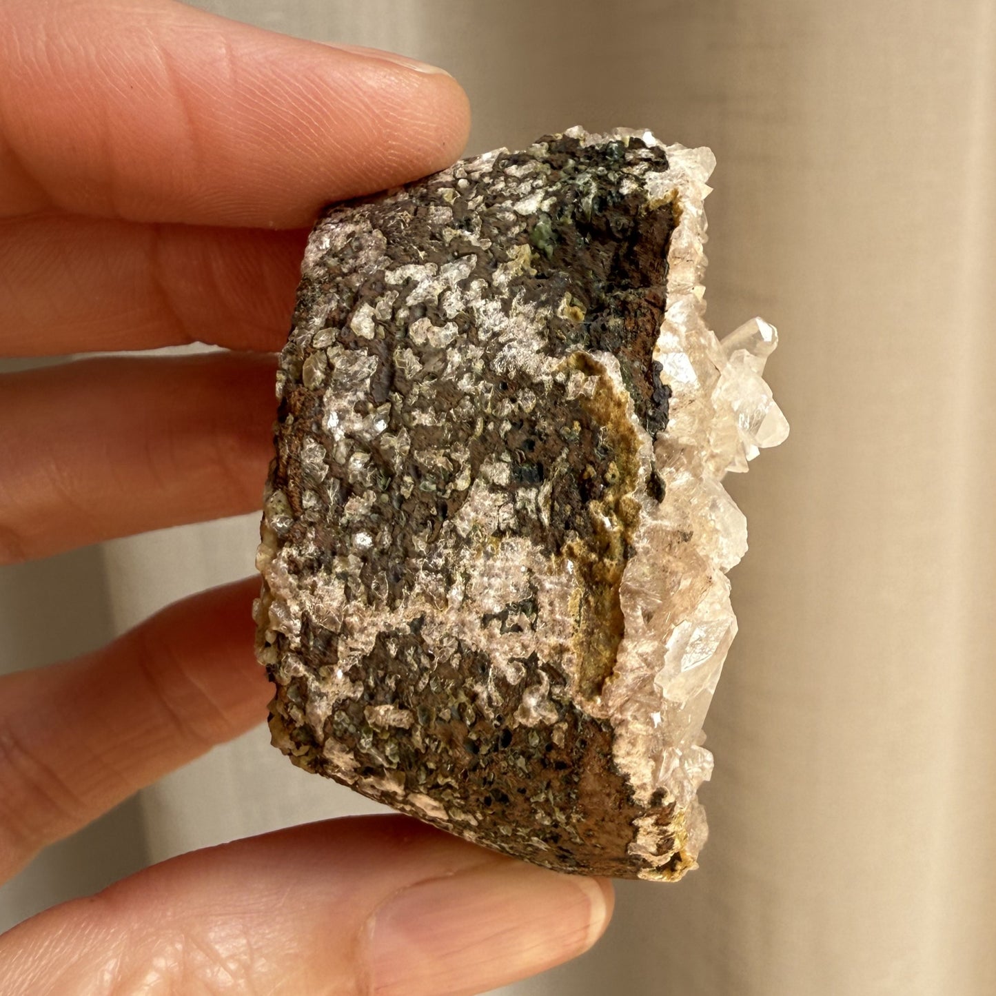 Apophyllite on Stilbite