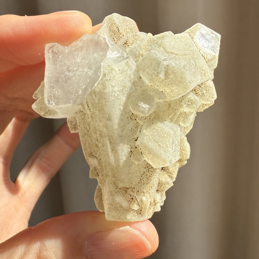 Apophyllite Cluster with Green Sugary Coating
