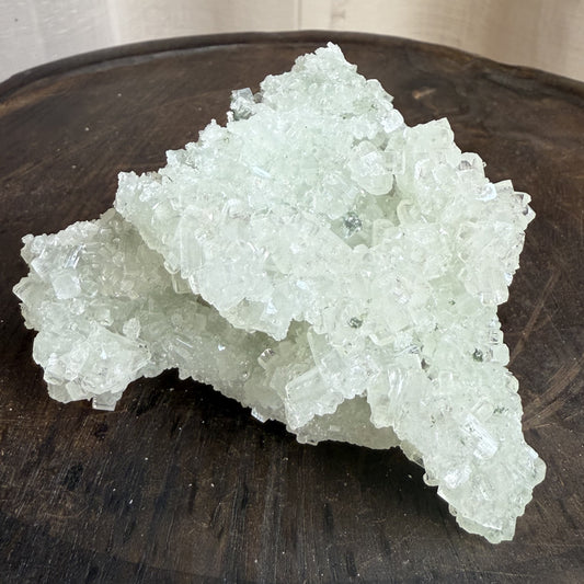 Raw Prehnite Clusters with Cubic Apophyllite 2