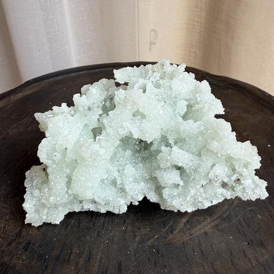 Raw Prehnite Clusters with Cubic Apophyllite 3