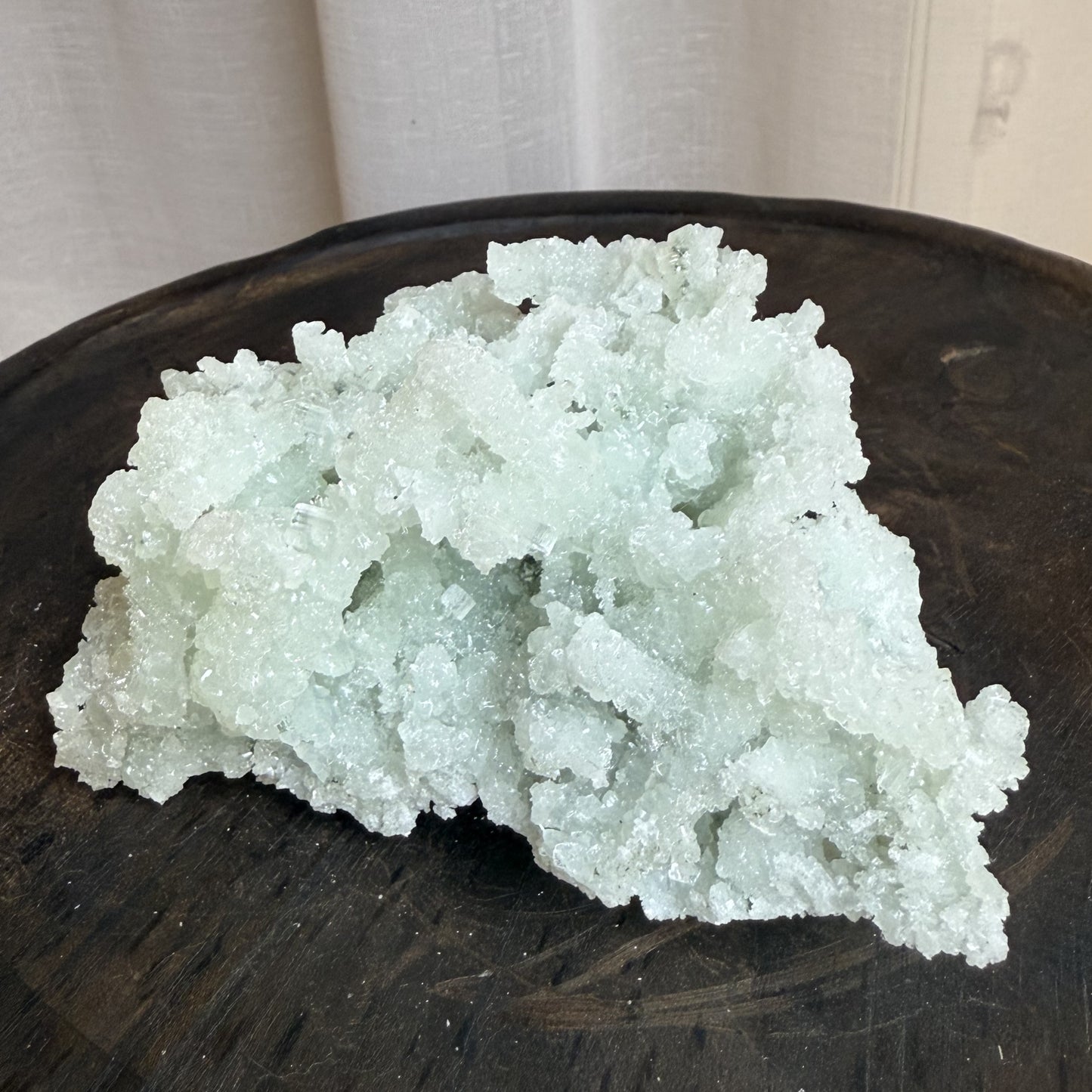Raw Prehnite Clusters with Cubic Apophyllite 3