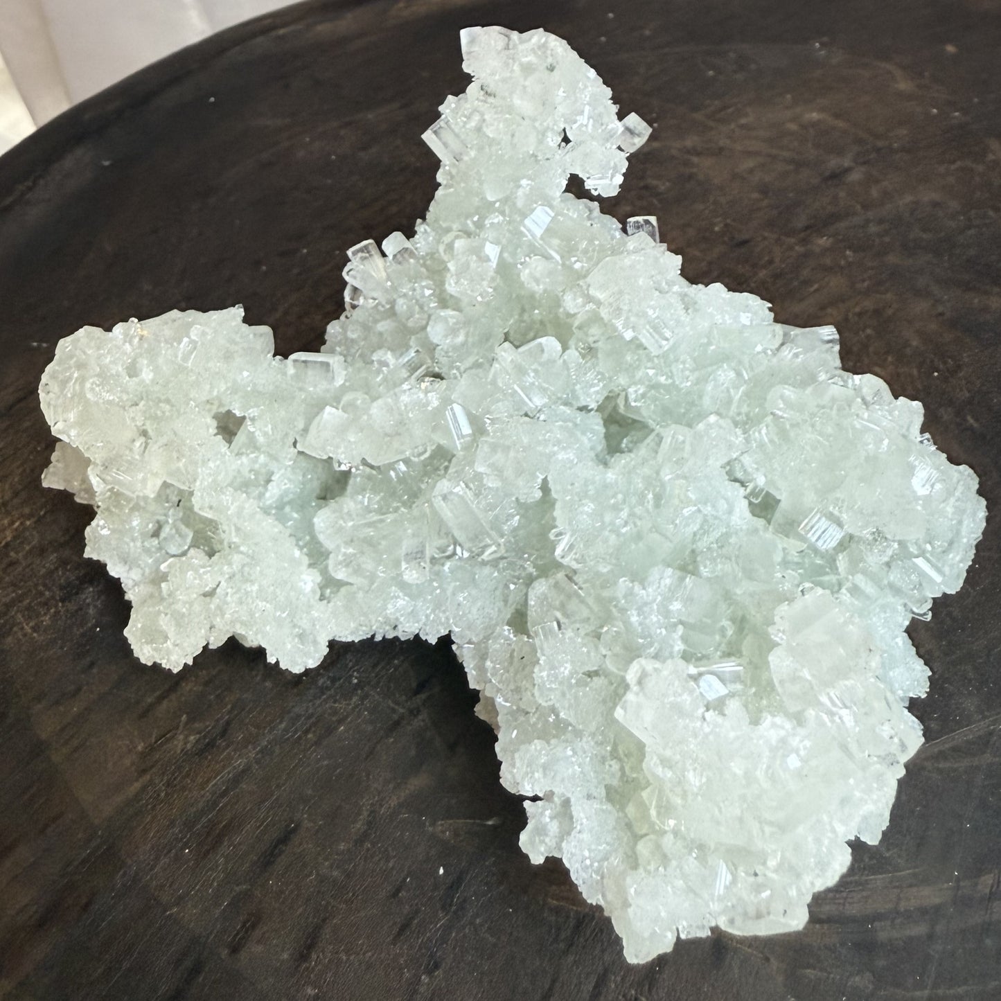 Raw Prehnite Clusters with Cubic Apophyllite 5