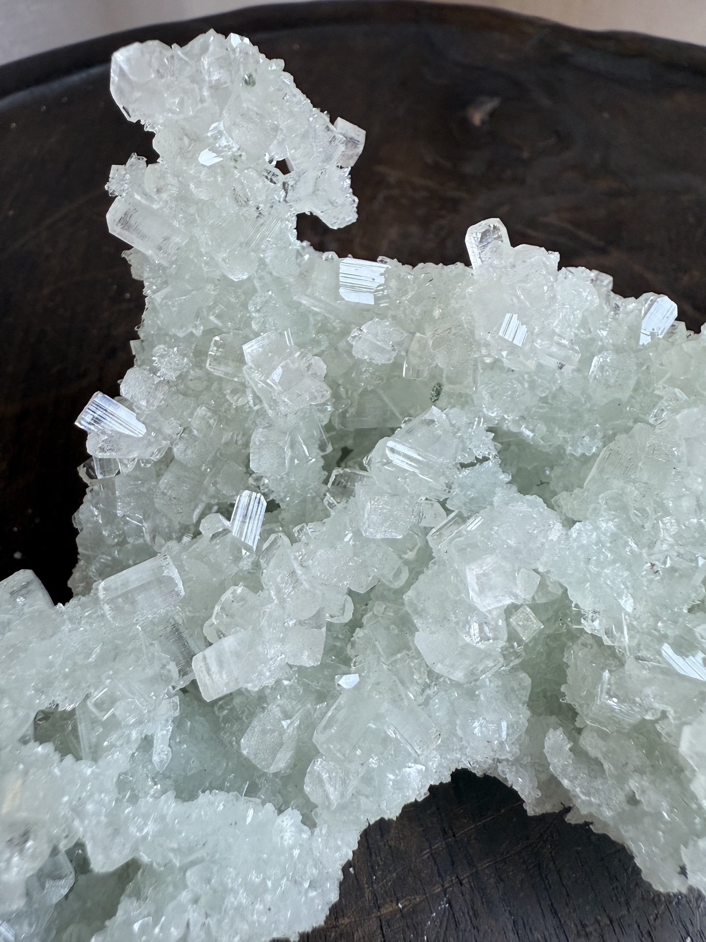 Raw Prehnite Clusters with Cubic Apophyllite 5