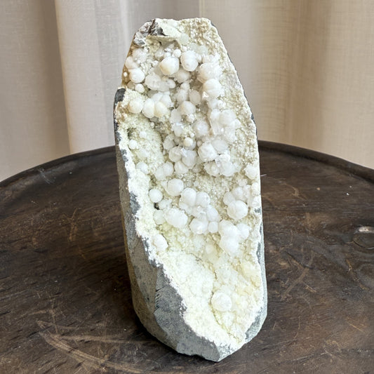 Chalcedony with Mordenite Spheres, Cubic Apophyllite & Calcite 2