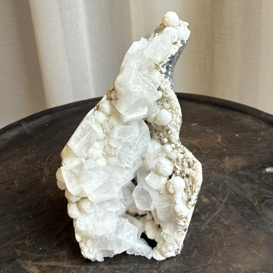 Chalcedony with Mordenite Spheres, Cubic Apophyllite & Calcite 6