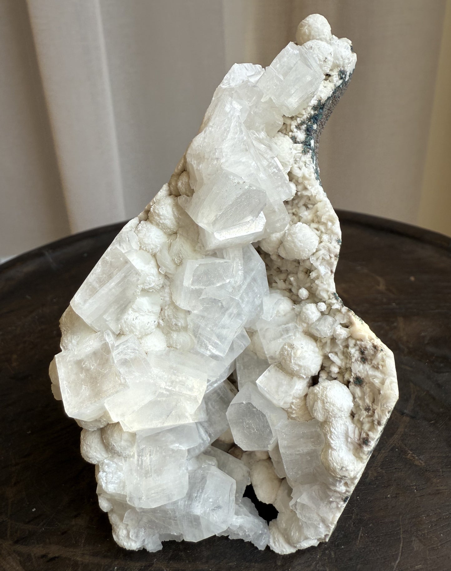 Chalcedony with Mordenite Spheres, Cubic Apophyllite & Calcite 6