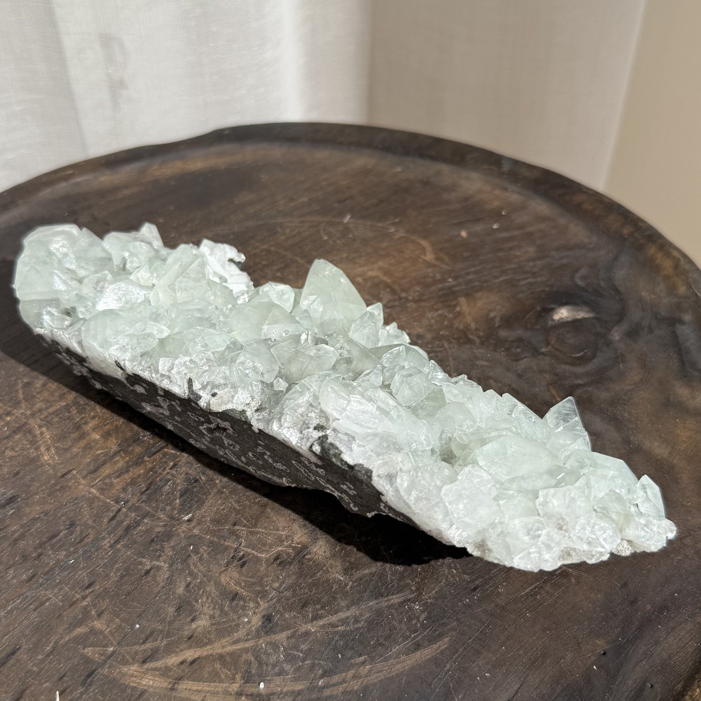 Green Apophyllite on Chalcedony 1
