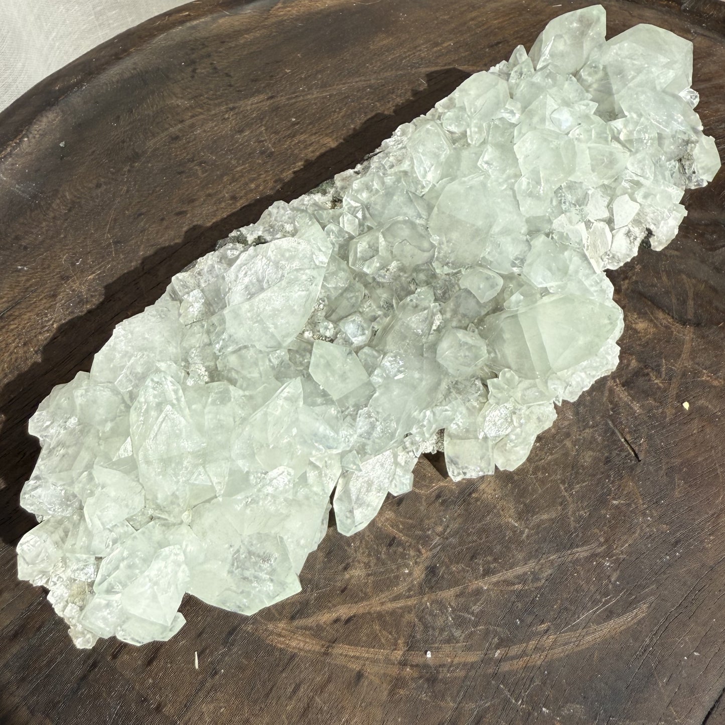 Green Apophyllite on Chalcedony 1