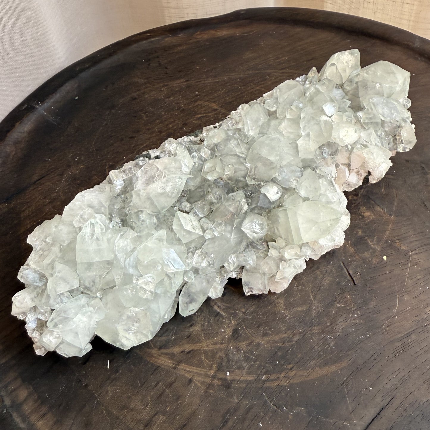 Green Apophyllite on Chalcedony 1