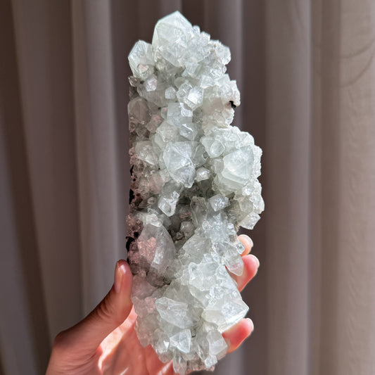 Green Apophyllite on Chalcedony 1