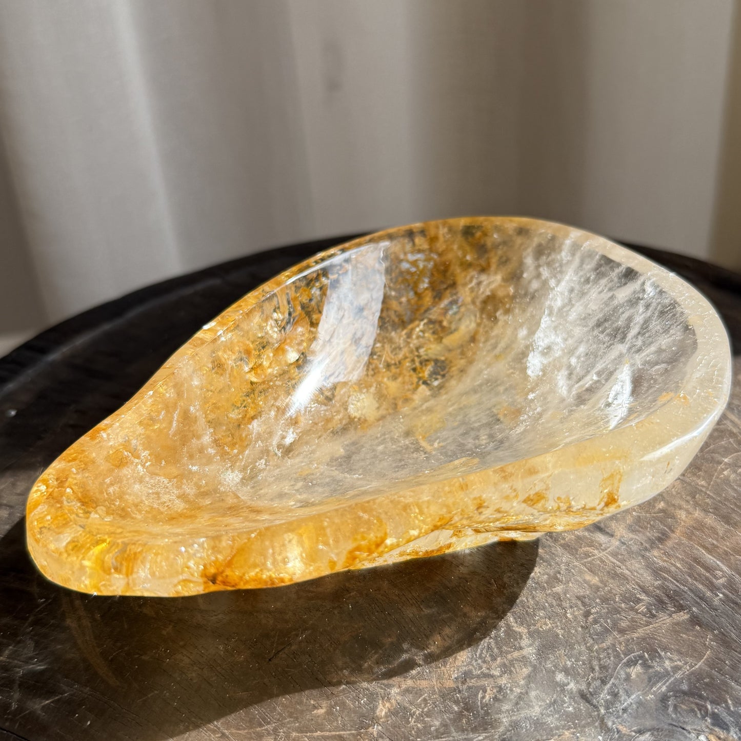 Clear Quartz with Golden Healer Bowl