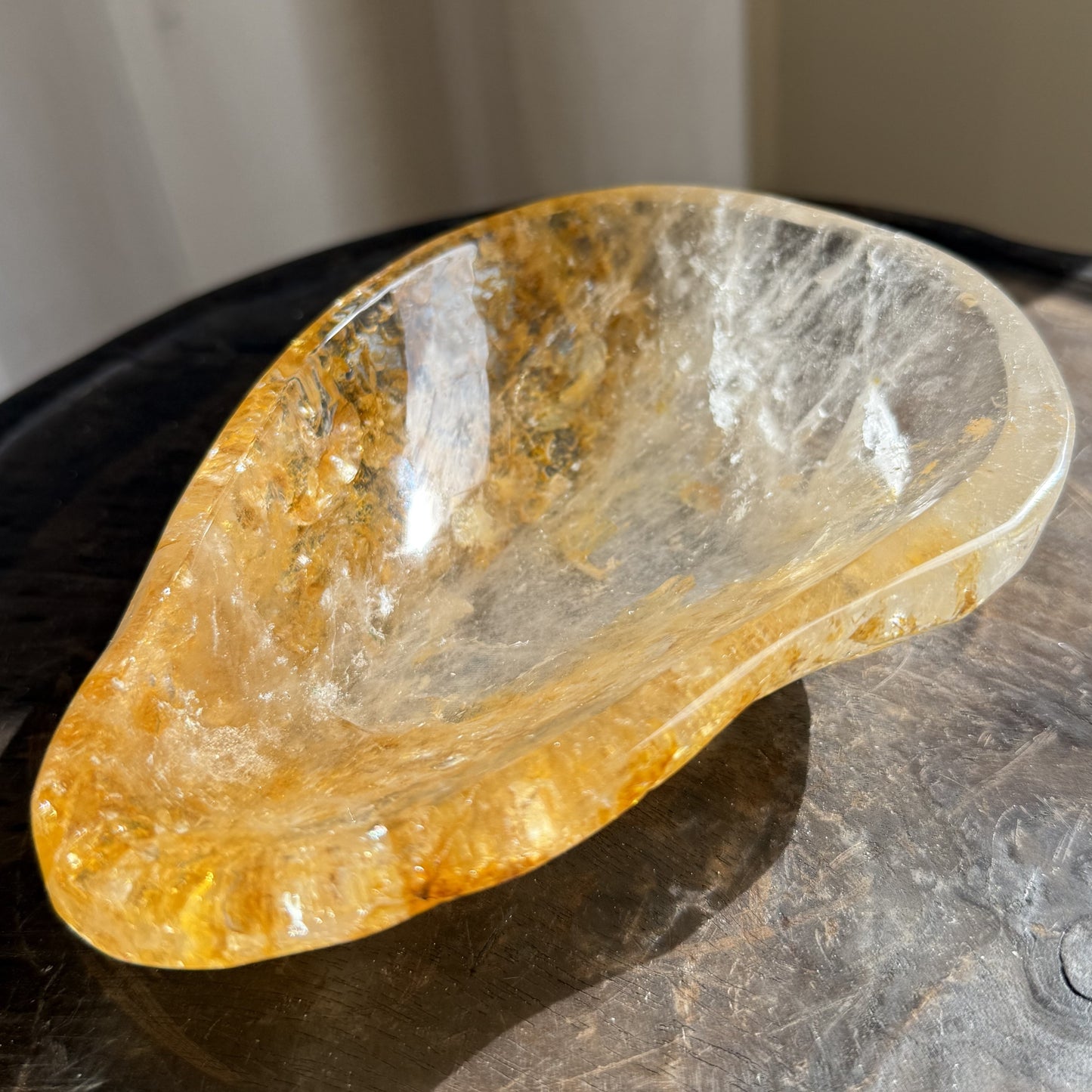 Clear Quartz with Golden Healer Bowl