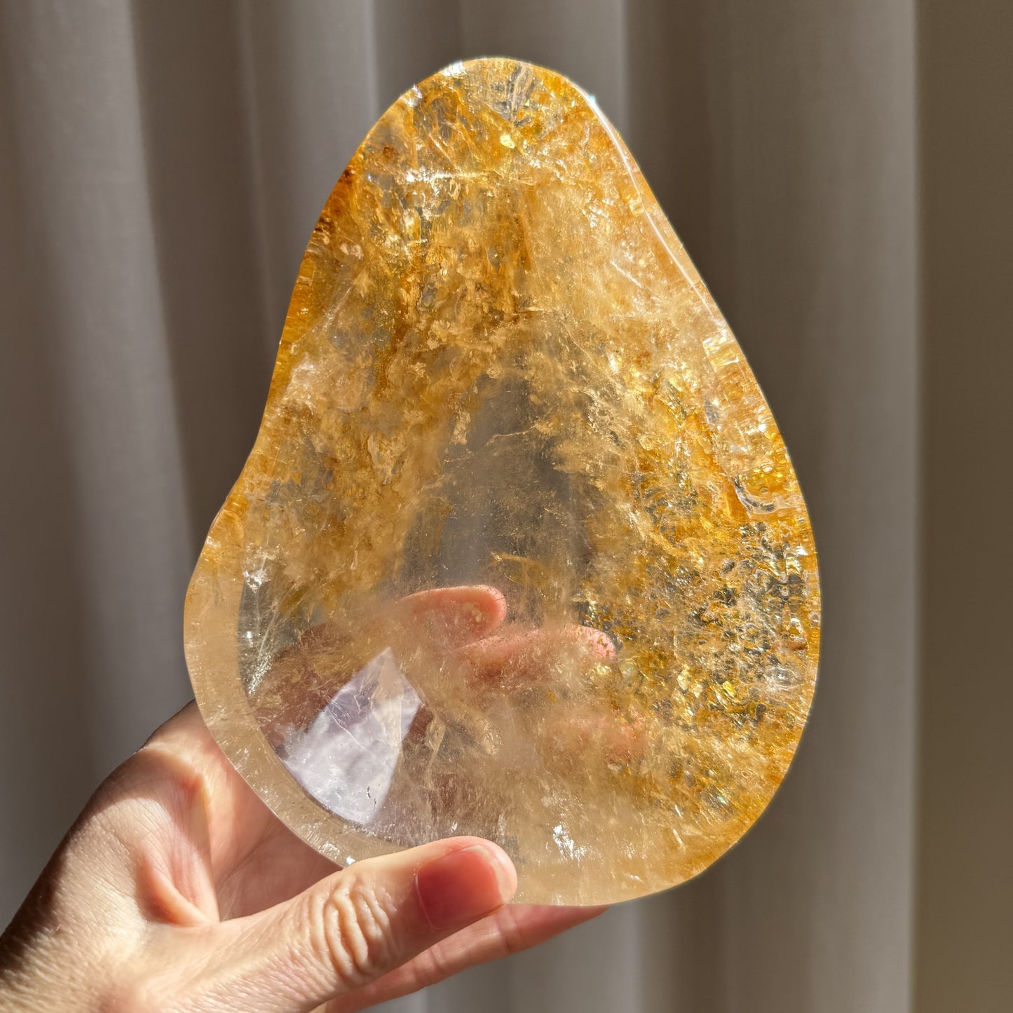 Clear Quartz with Golden Healer Bowl