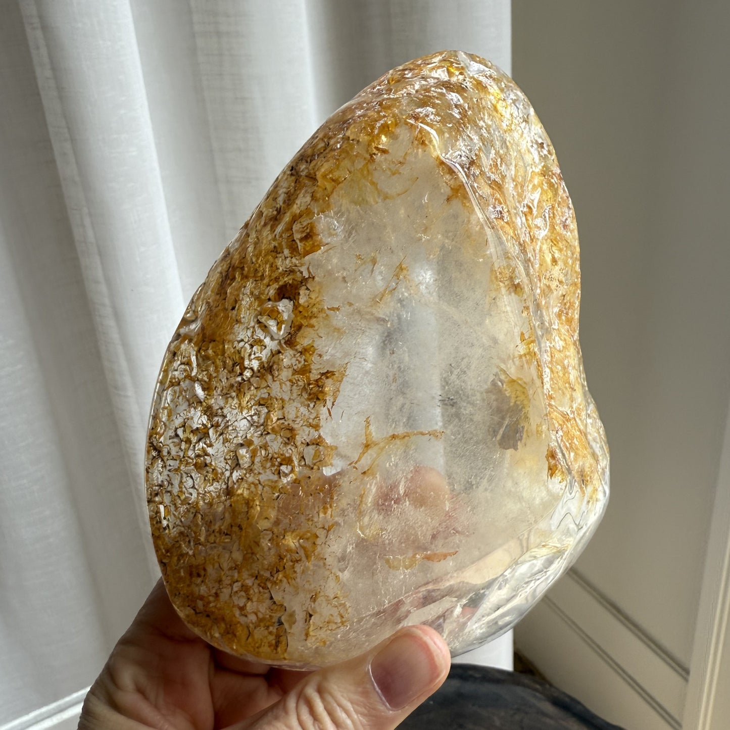 Clear Quartz with Golden Healer Bowl
