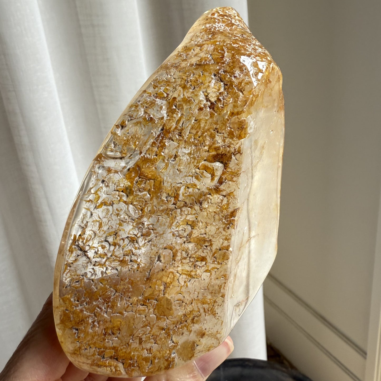 Clear Quartz with Golden Healer Bowl