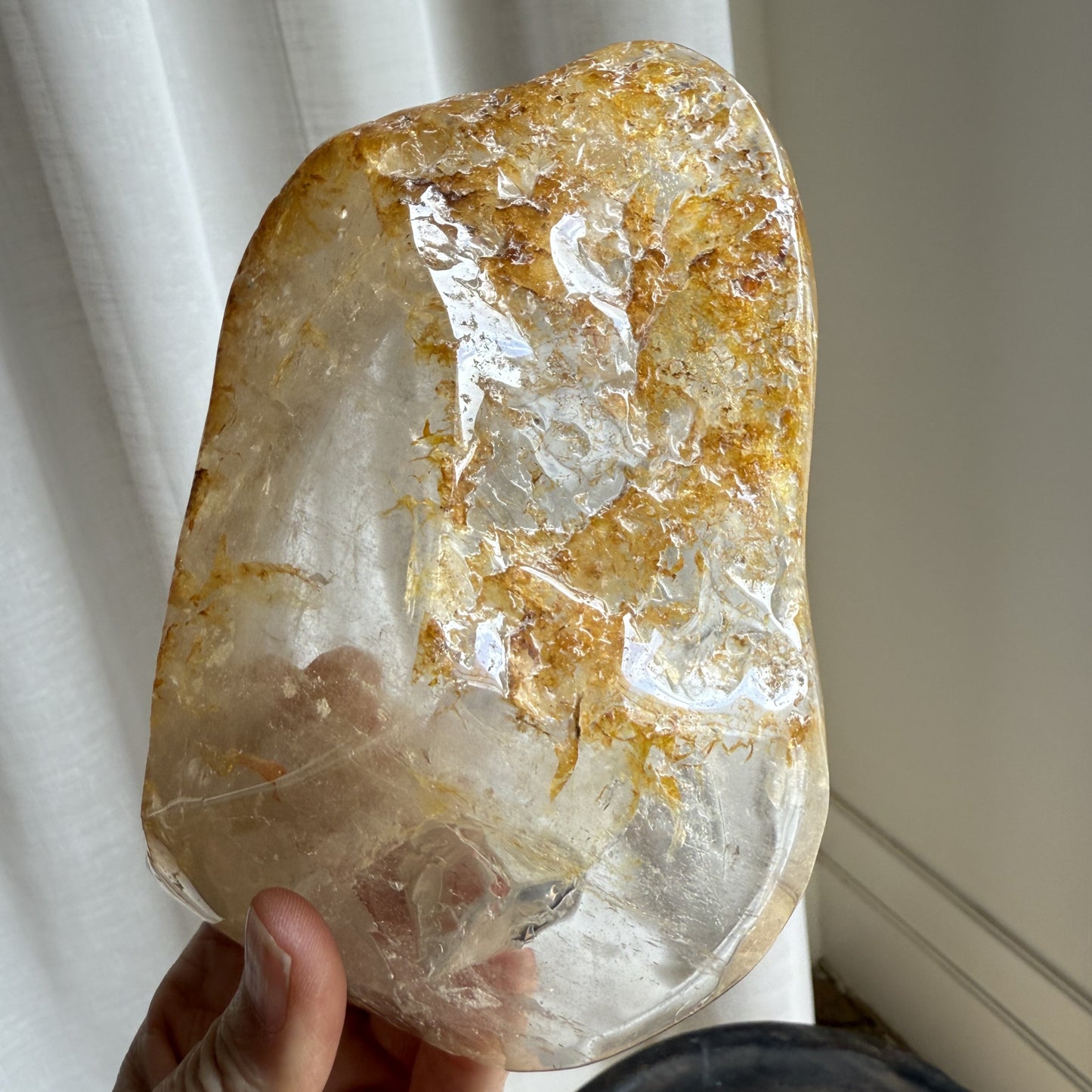 Clear Quartz with Golden Healer Bowl