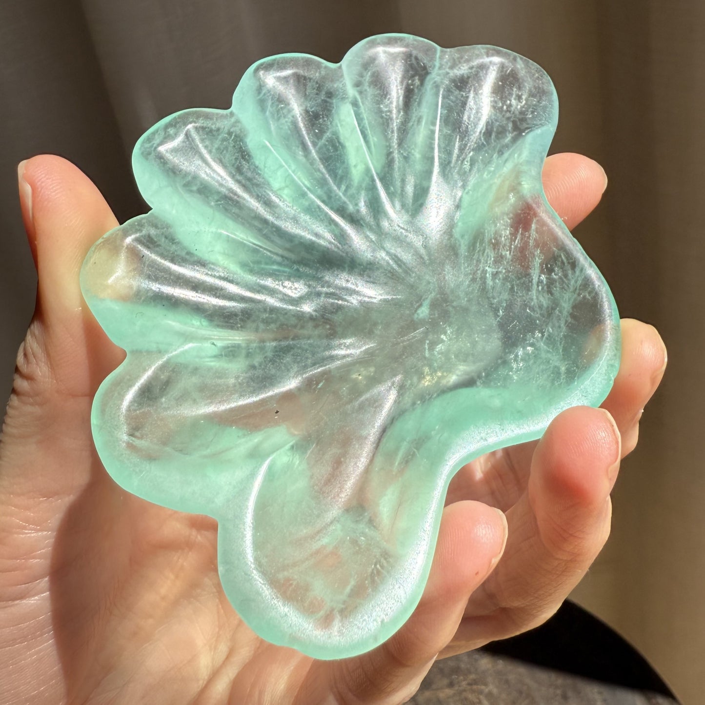 Fluorite Clam Trinket Bowl