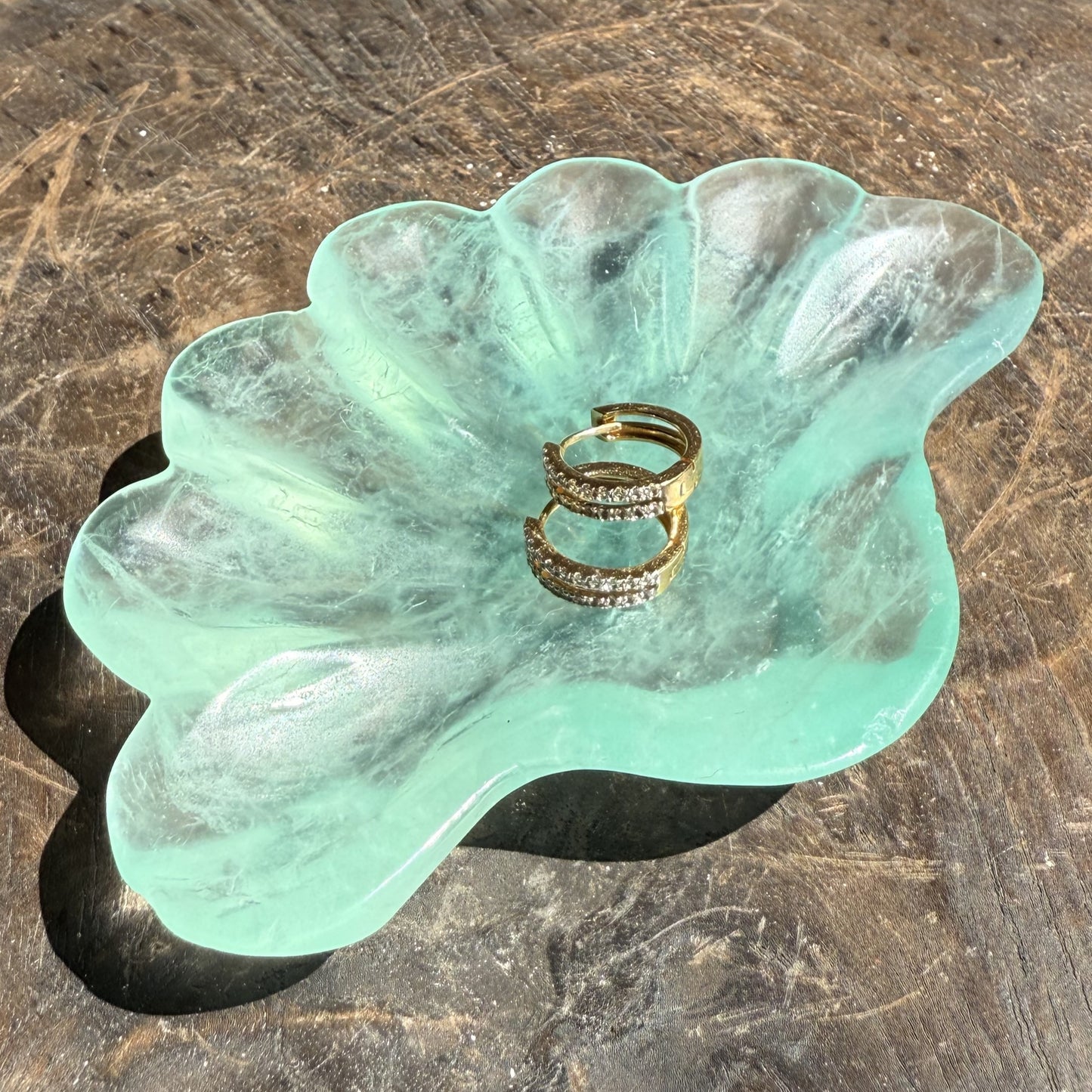 Fluorite Clam Trinket Bowl