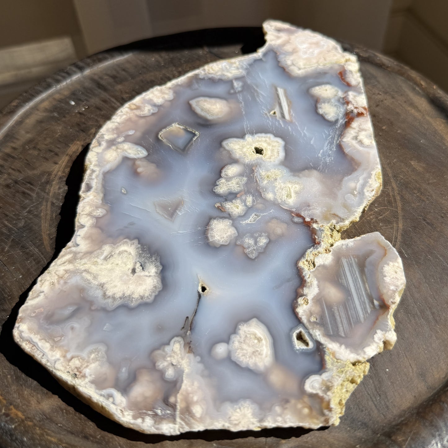 Blue Flower Agate Slab