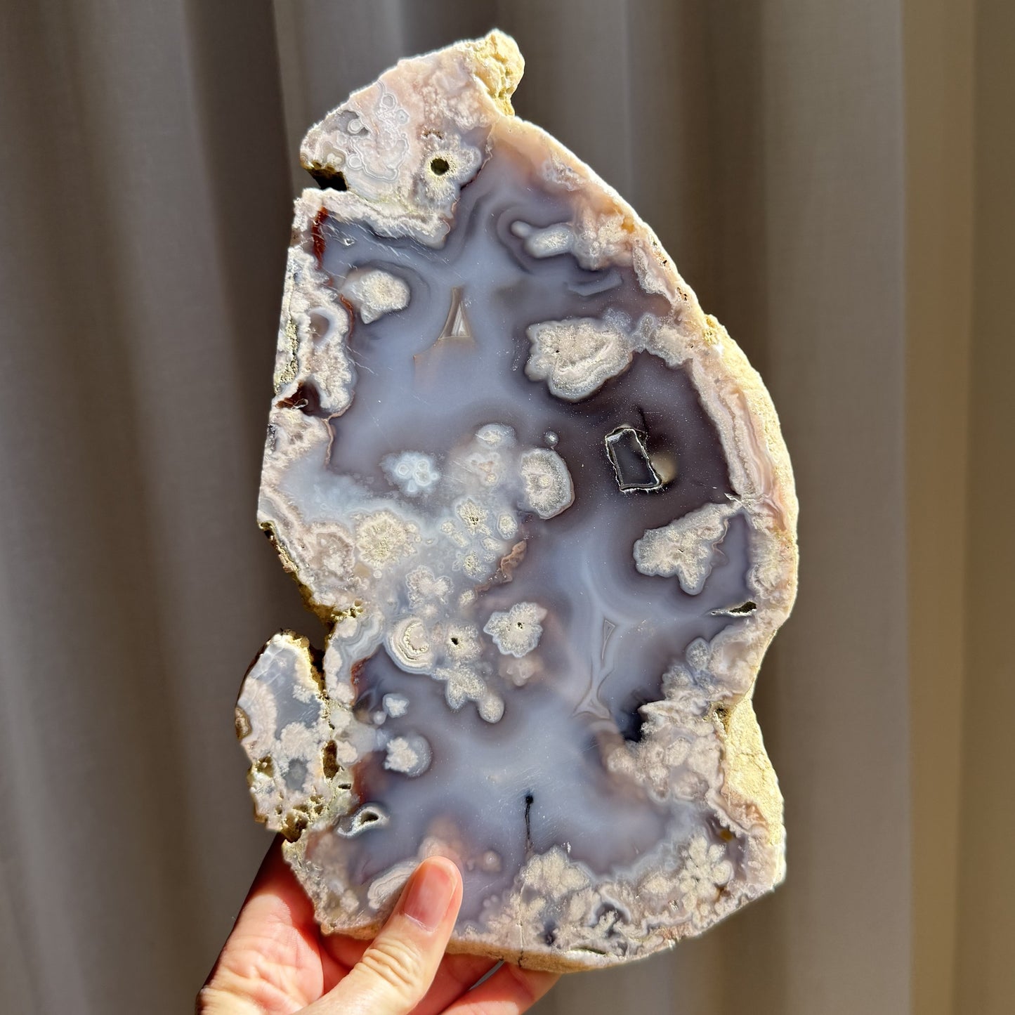 Blue Flower Agate Slab