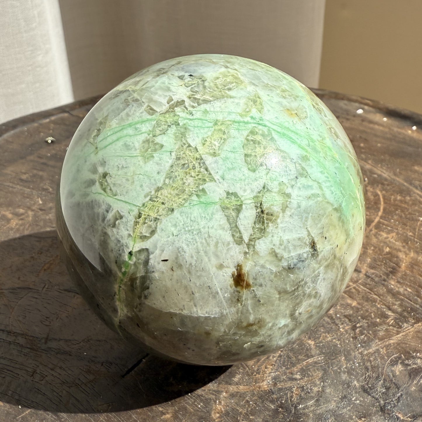 Garnierite - Green Moonstone Sphere