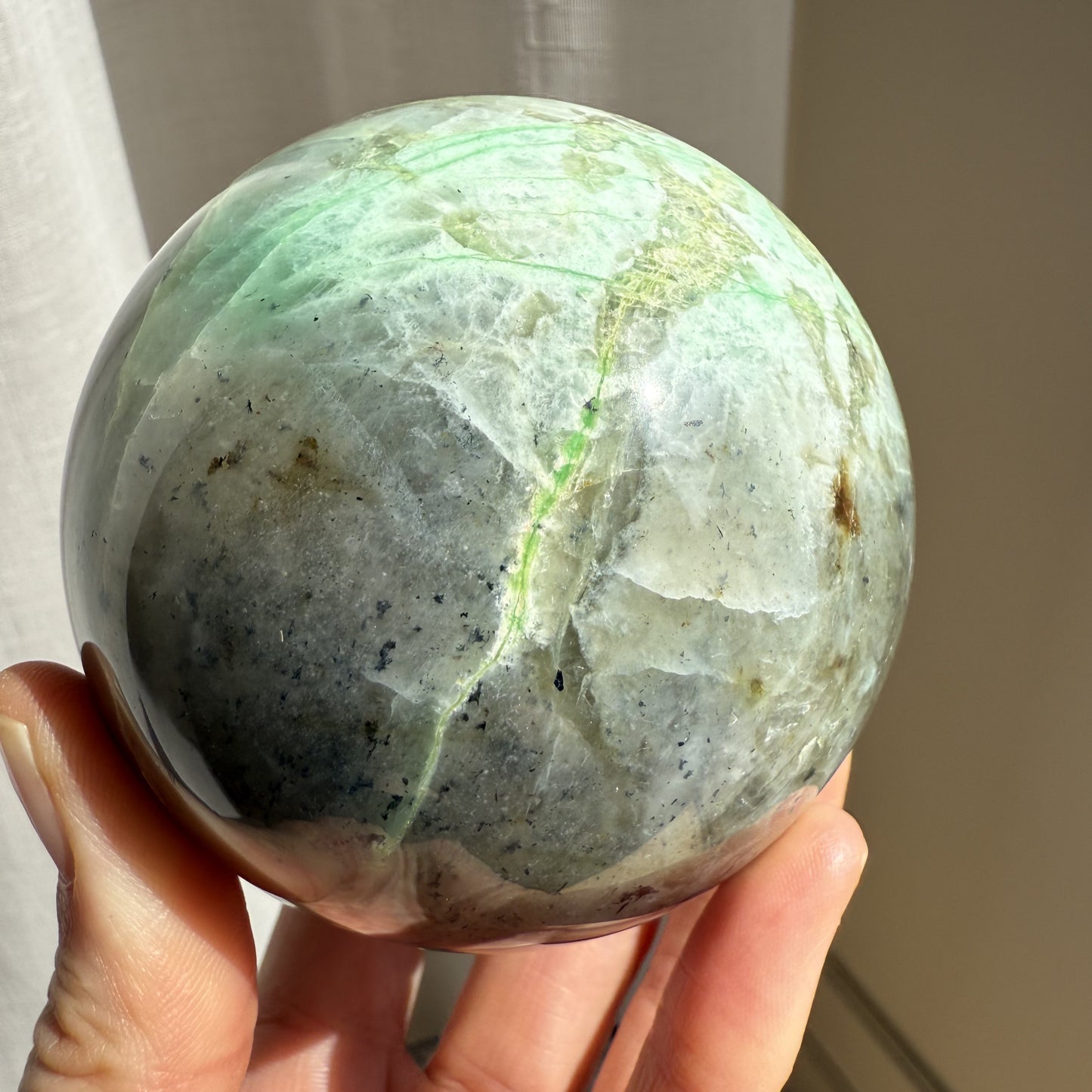 Garnierite - Green Moonstone Sphere