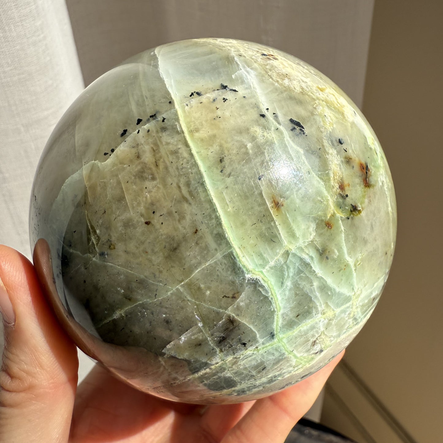 Garnierite - Green Moonstone Sphere