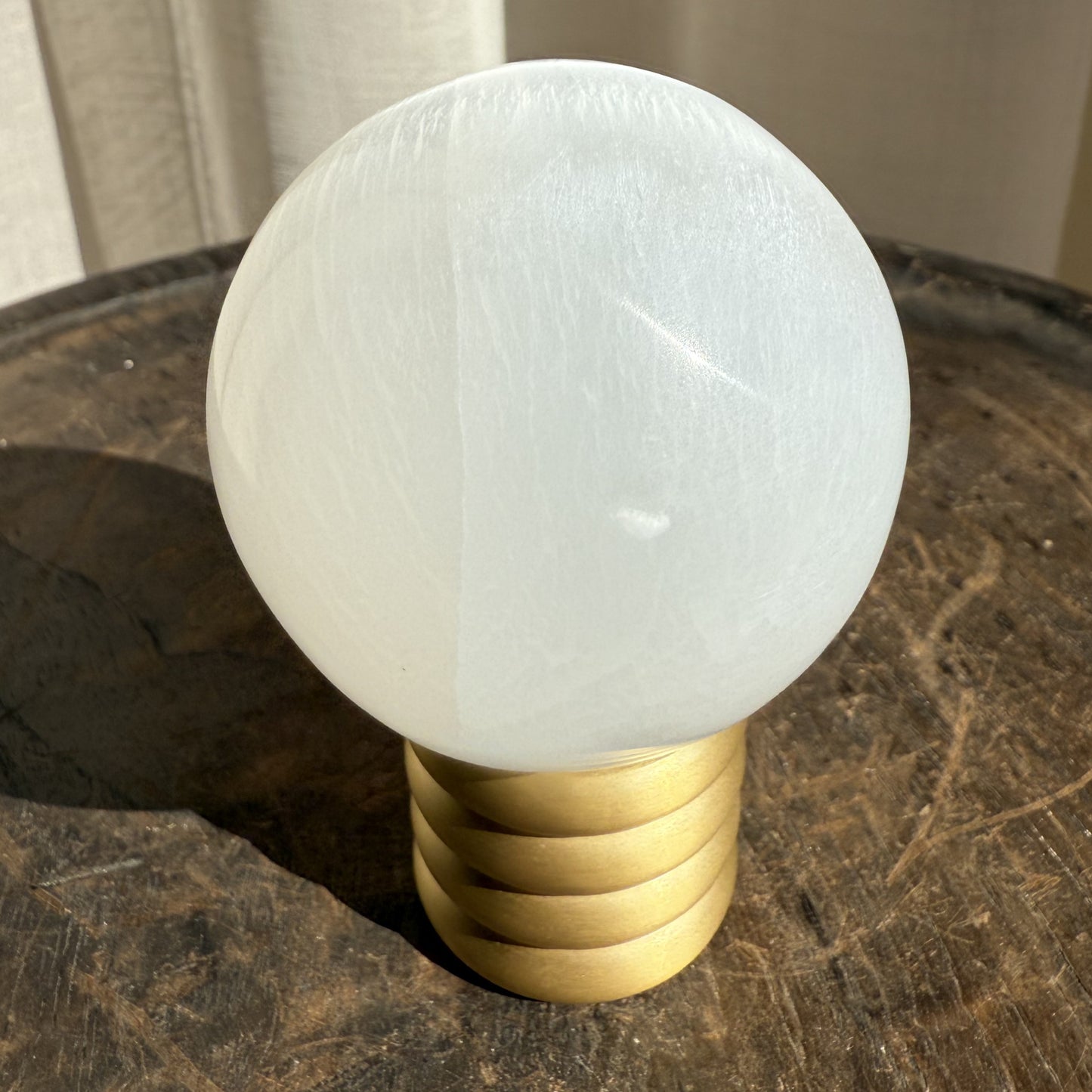 Selenite Sphere 3