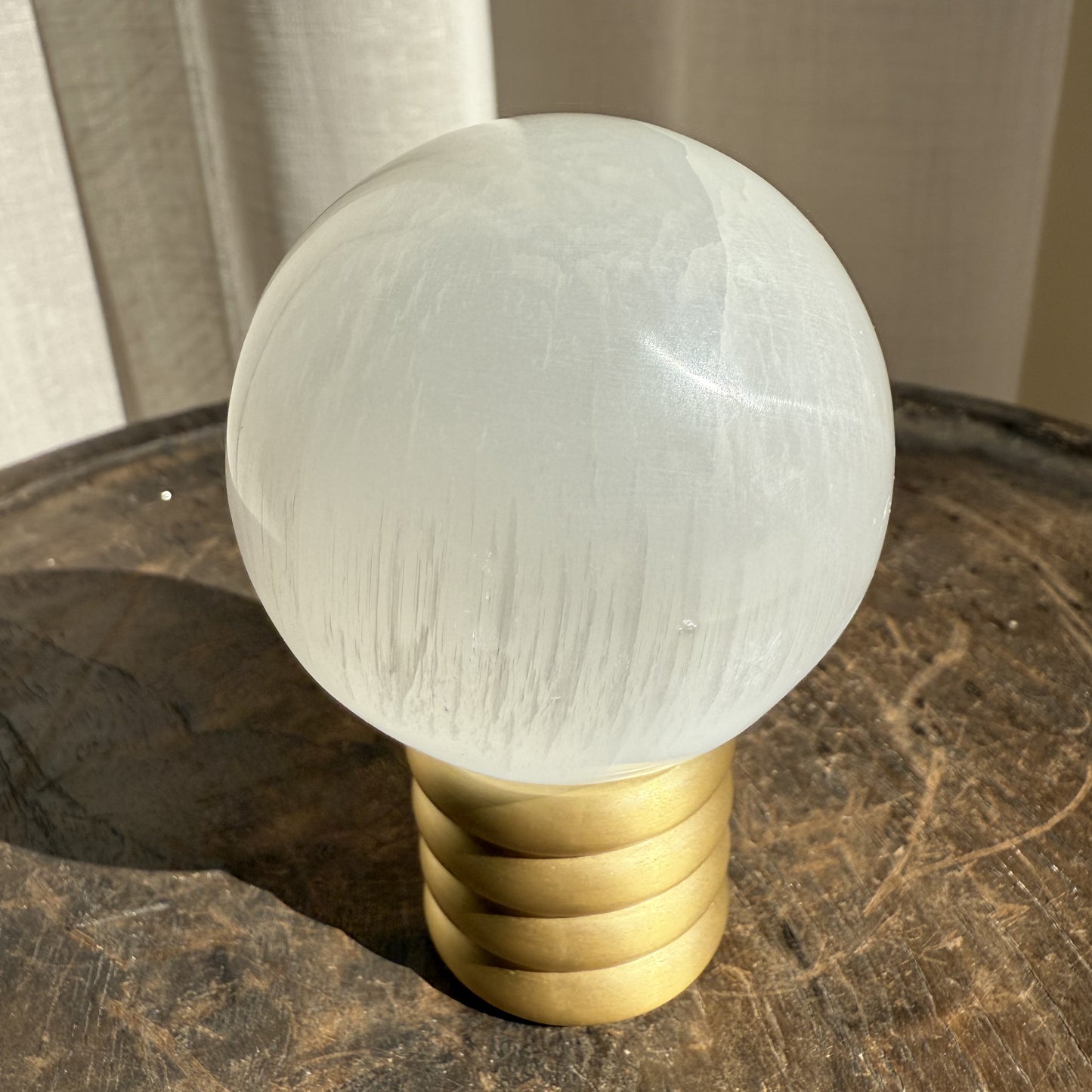 Selenite Sphere 4