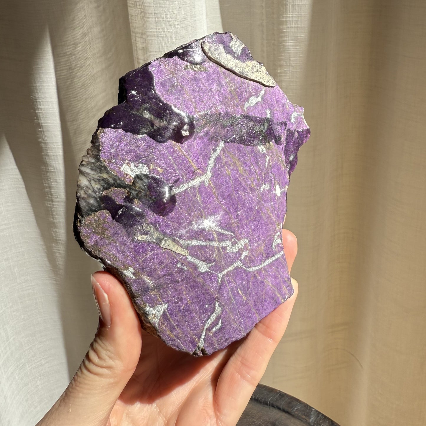 Purpurite Polished Slice  003