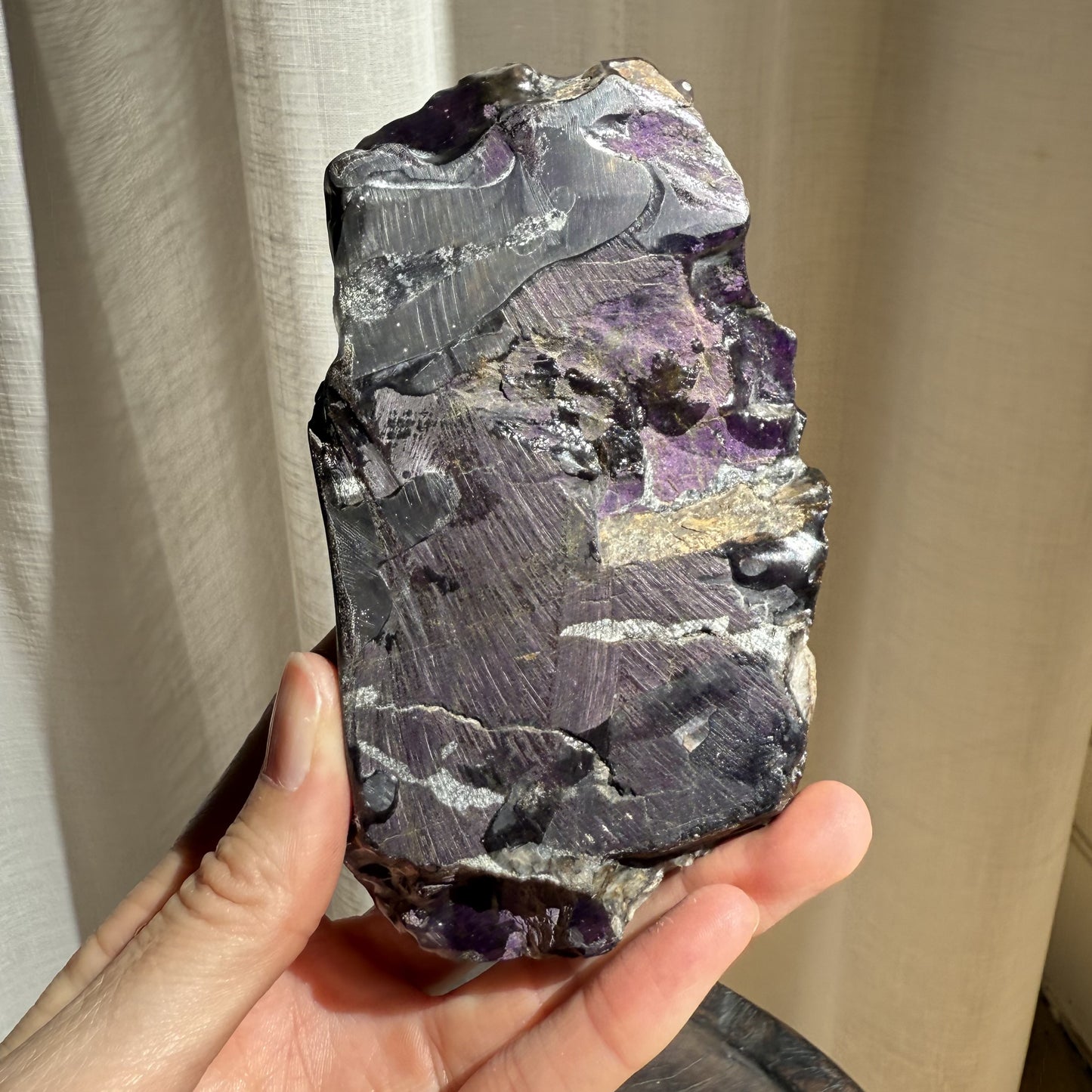 Purpurite Polished Slice  005