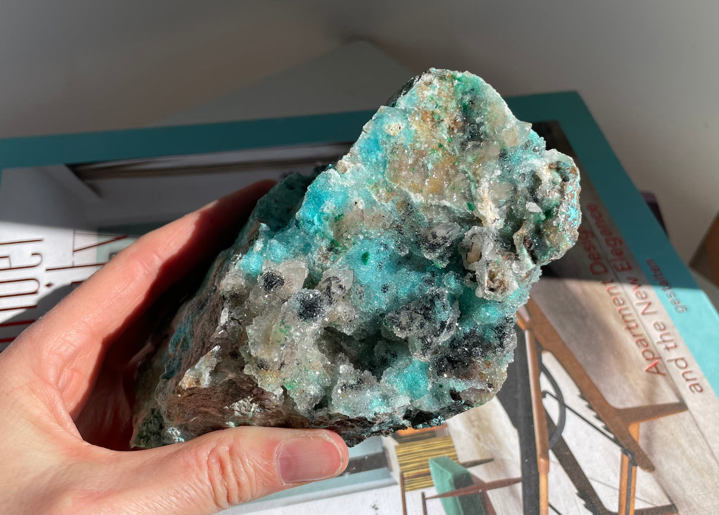 Natural Drusy coated Chrysocolla