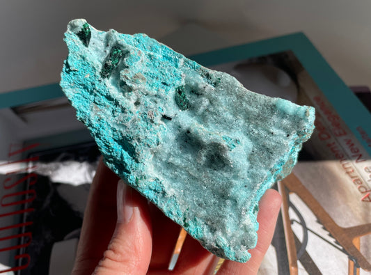 Natural Drusy coated Chrysocolla