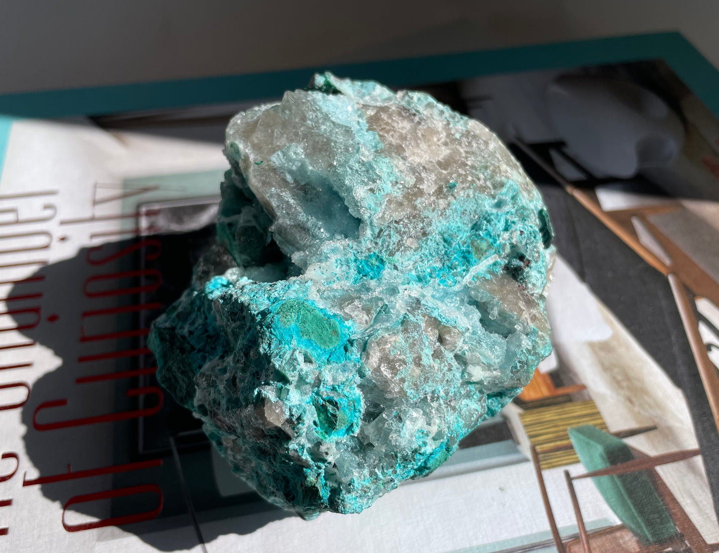 Natural Drusy coated Chrysocolla