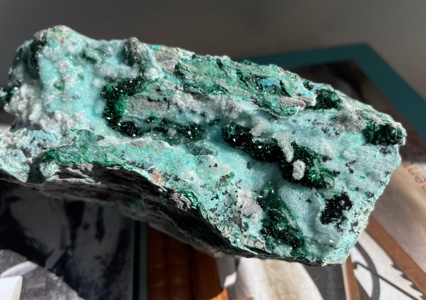 Natural Drusy coated Chrysocolla