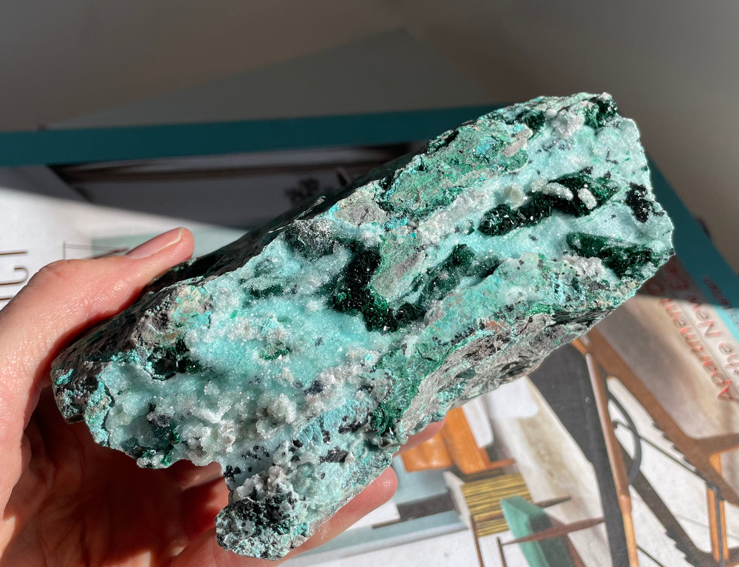 Natural Drusy coated Chrysocolla