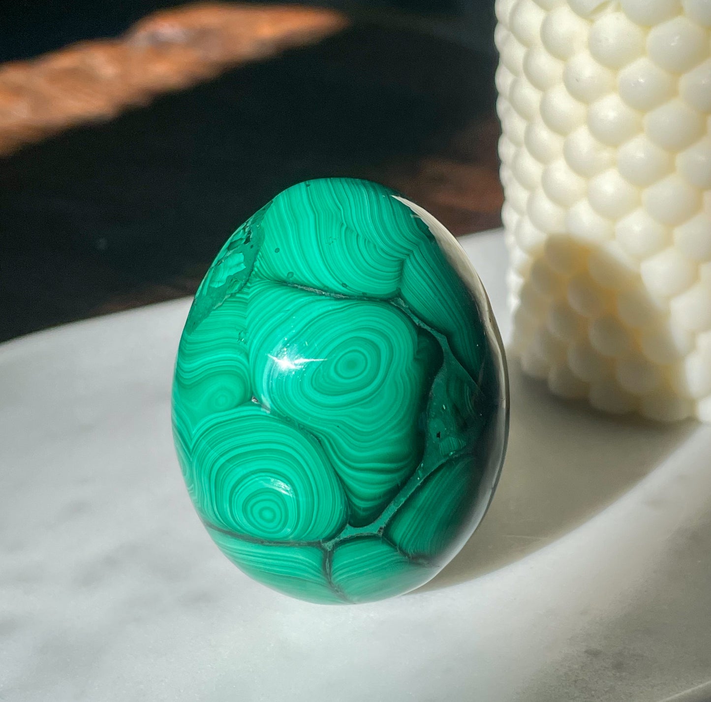 Malachite Polished Egg