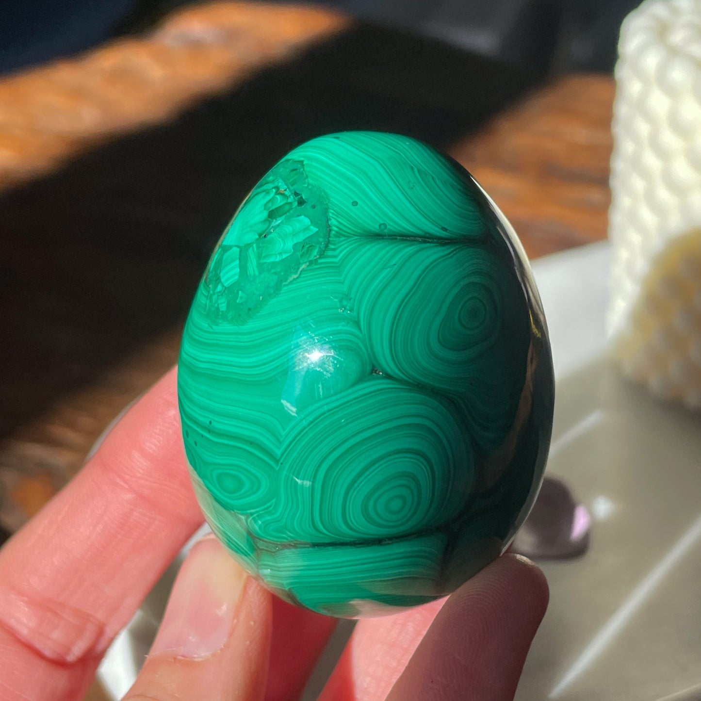 Malachite Polished Egg