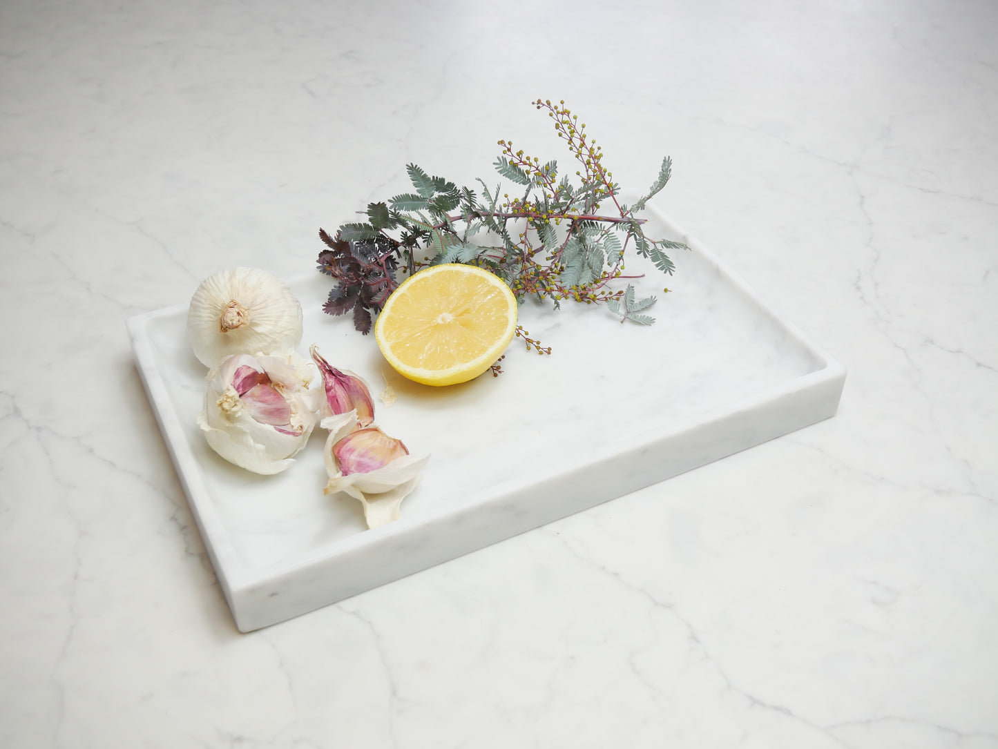 Carrara Marble Rectangle Tray