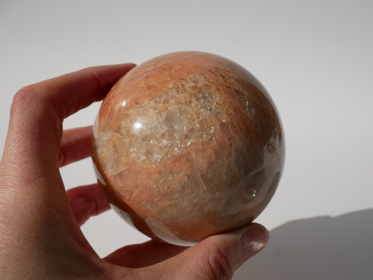 Peach Moonstone Sphere 002