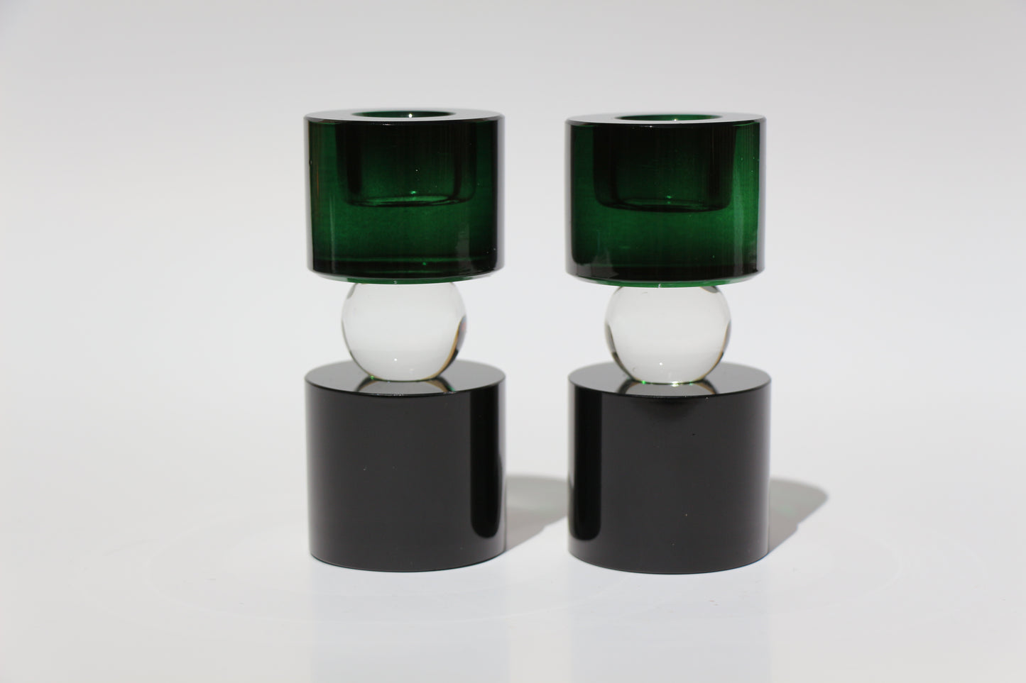 Cooper Crystal Candle Holder - Hunter Green