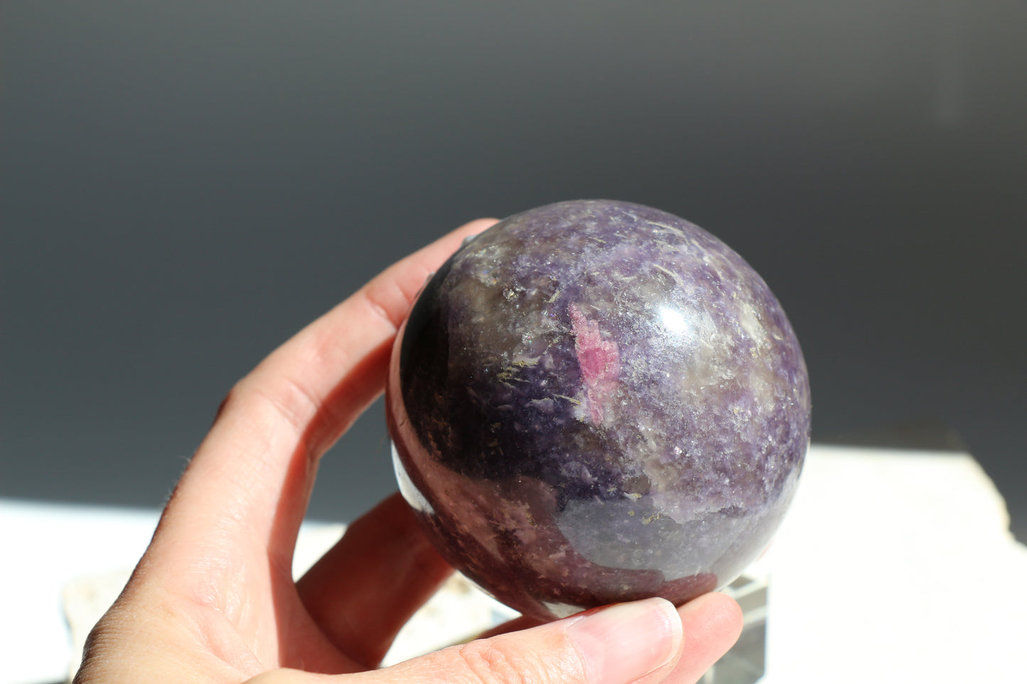 Lepidolite Sphere 002