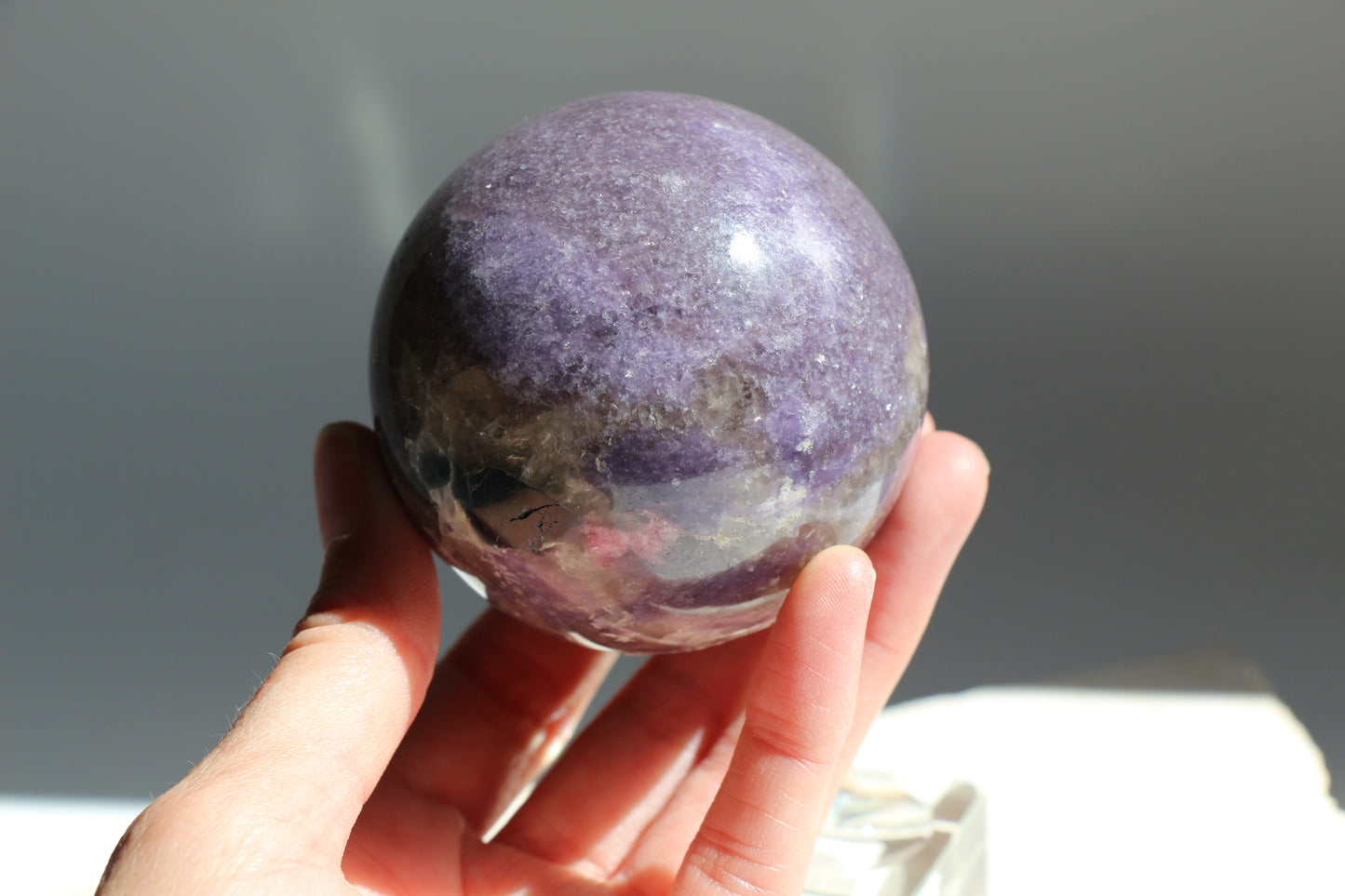 Lepidolite Sphere 004